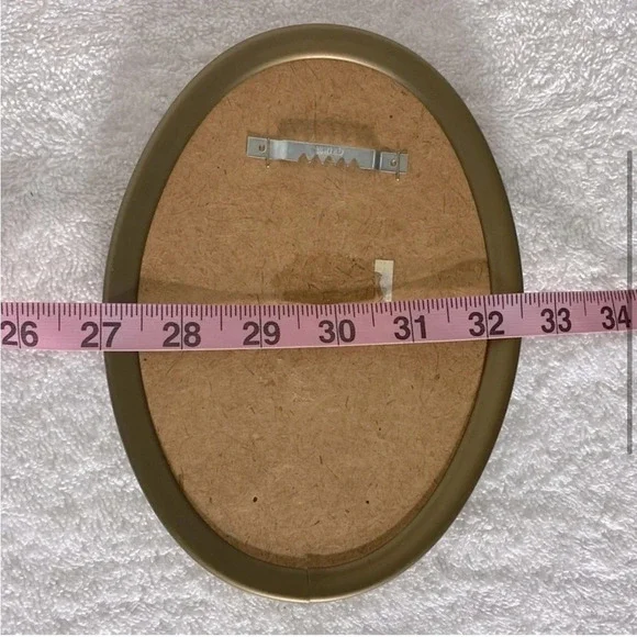 Vintage Ecstasy Giftware Black Velvet Embroidered Oval Framed  Art Honey Bear - Picture 4 of 6